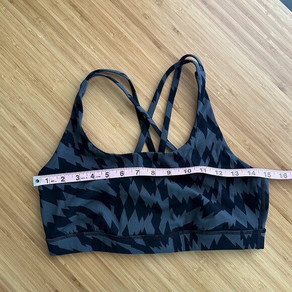 lululemon Energy Bra Medium Support B-D Cups Black/Grey Size 10 EUC - Picture 13 of 13